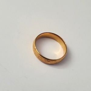 Gold Wedding Ring Sterling Silver 925